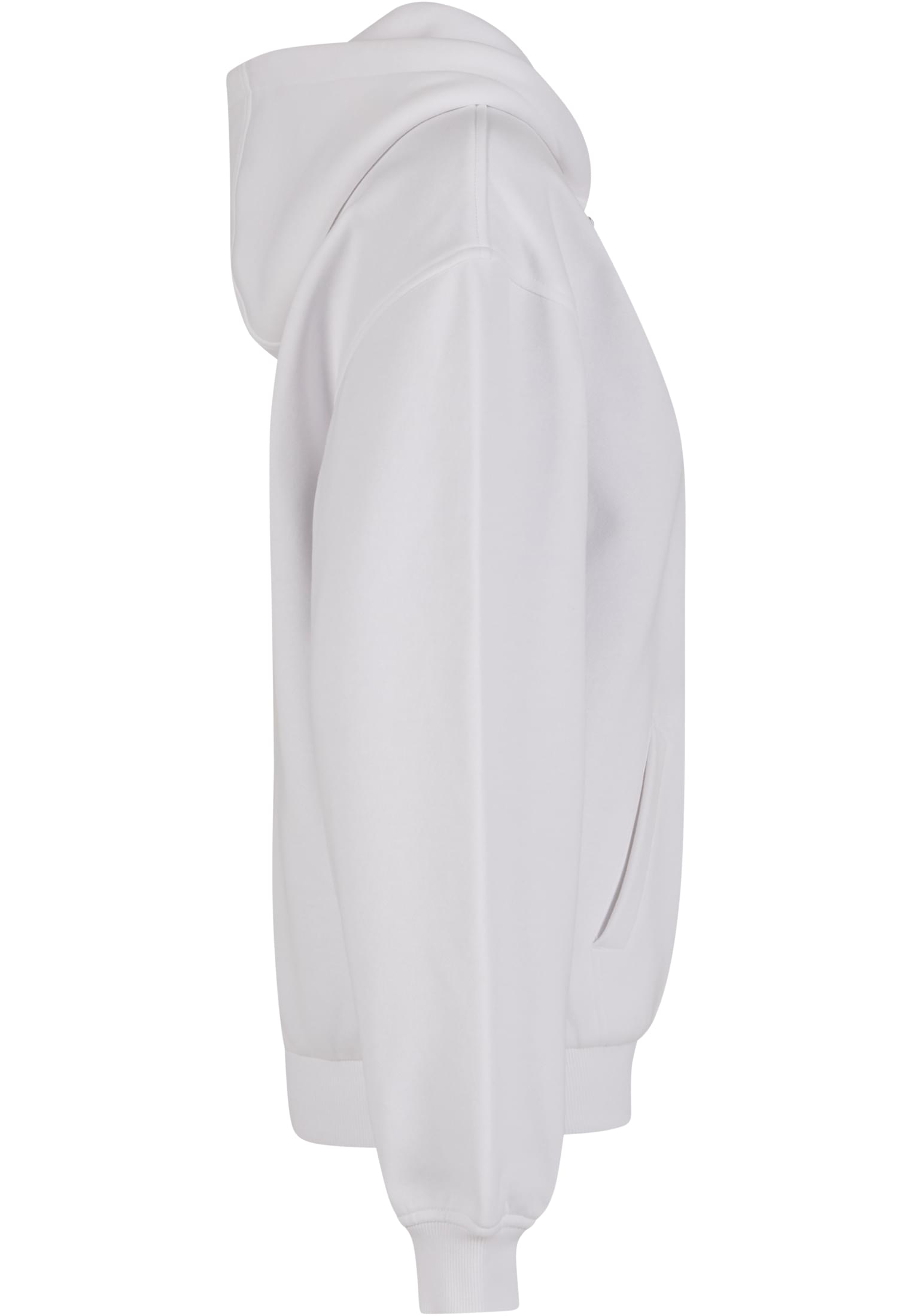 Ladies Loose Fit Zip Hoody white | white