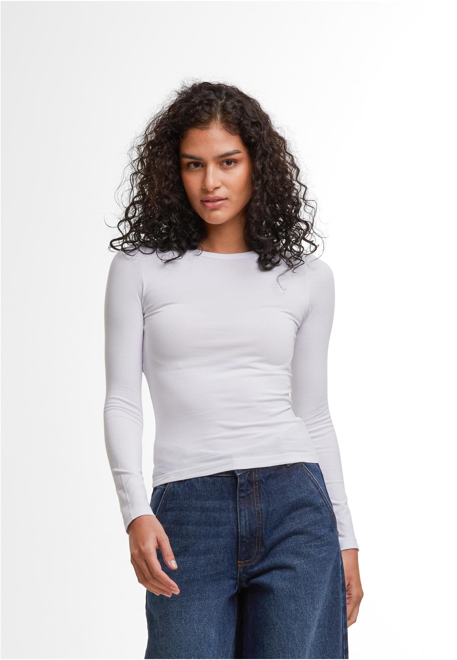 Ladies Ultra Slim Longsleeve white | white
