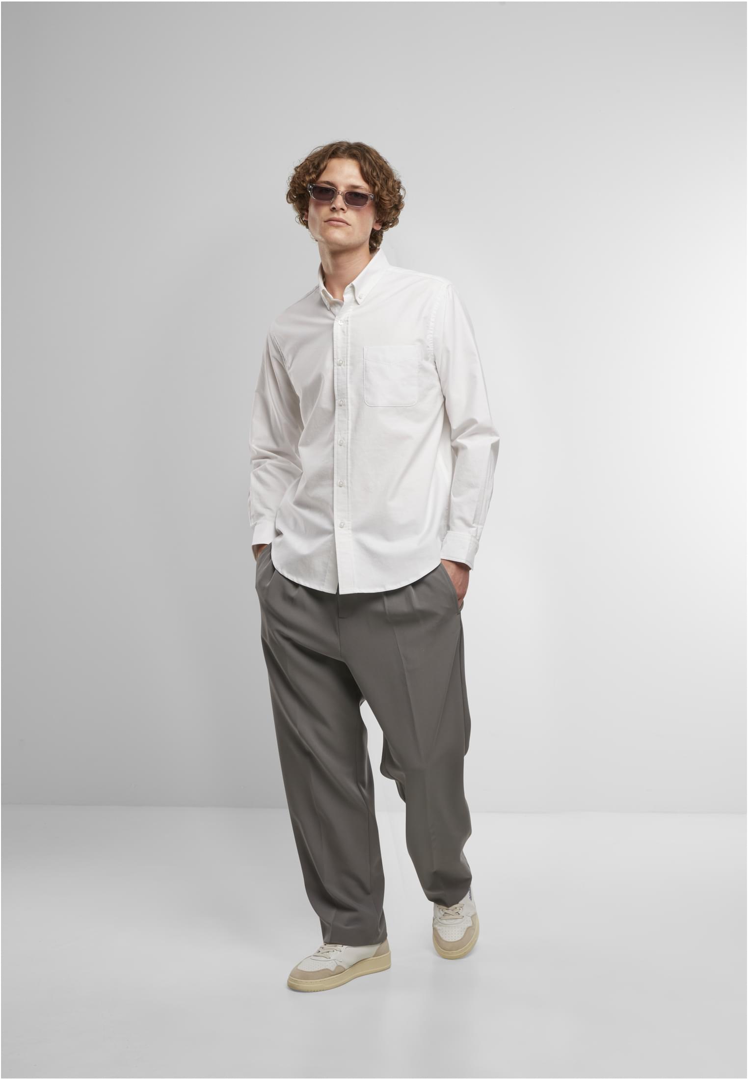 Button Up Oxford Shirt white | white
