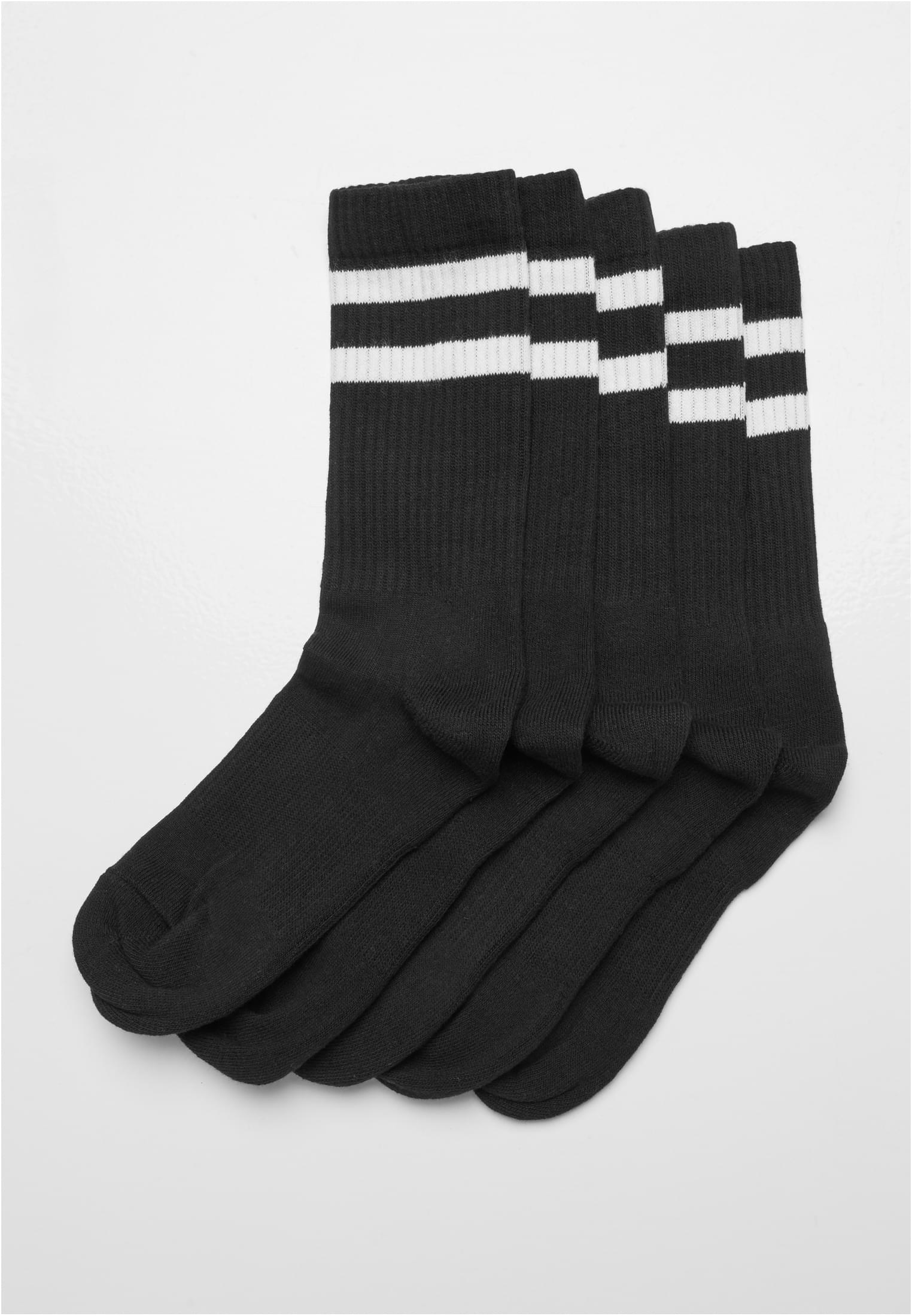 Double Stripe Socks 5-Pack black/white | black/white